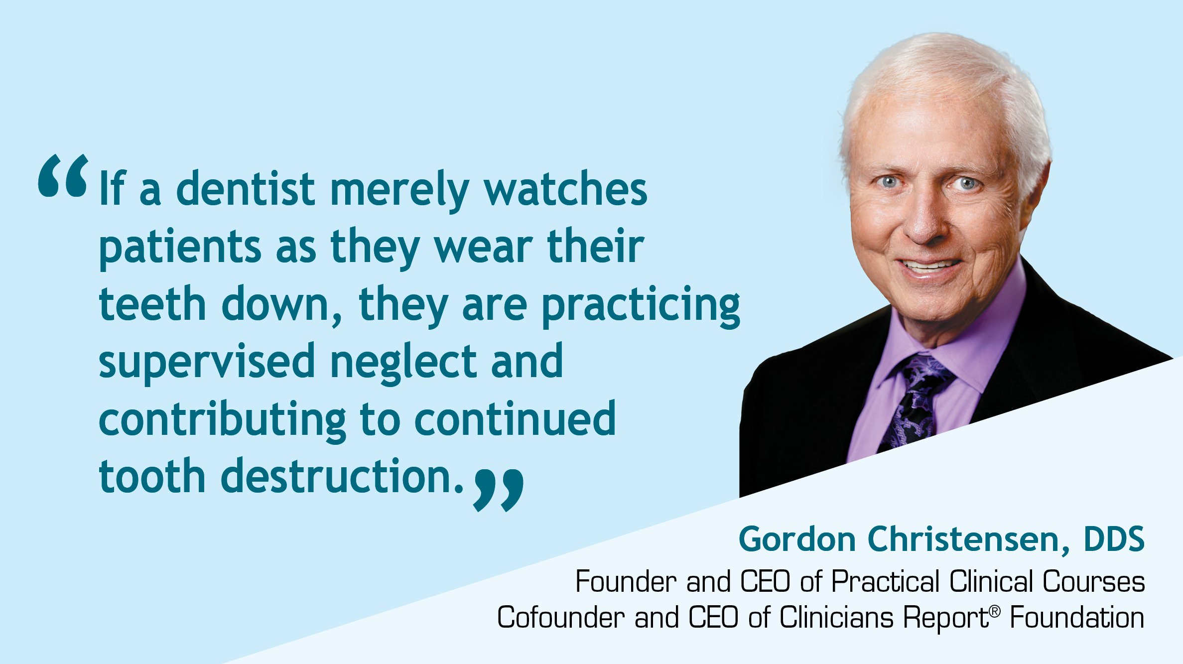 Quote from Dr Gordon Christensen